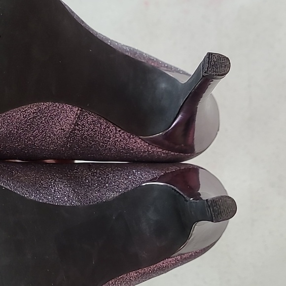 Jacqueline Ferrar Dark Grey/Silver Glitter platform heels size 8 - Picture 8 of 13
